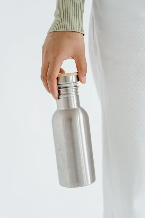 Plain stainless steel bottle